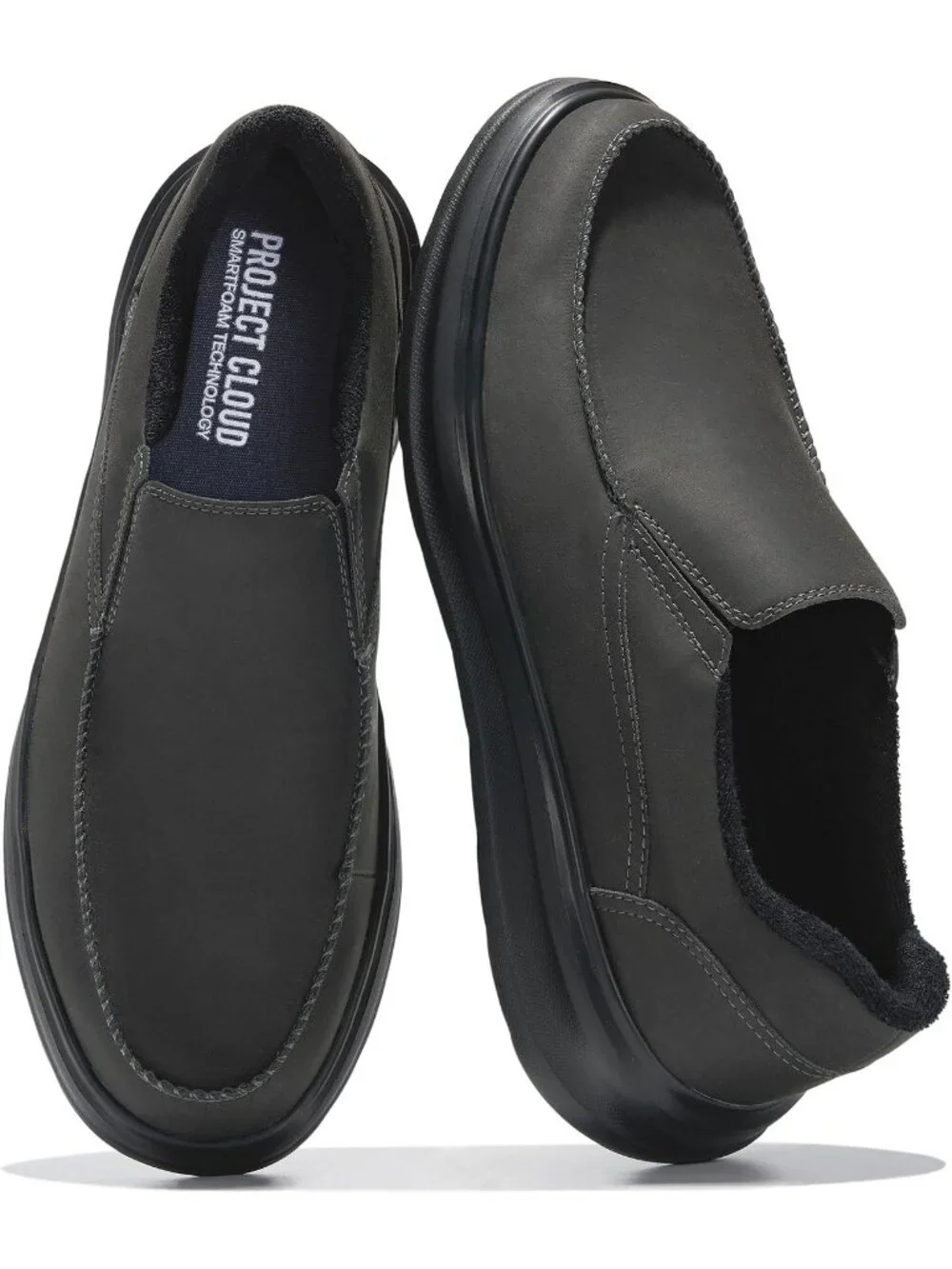 🆕Men's All Black Suede Venetian Slip On Loafers Smart Foam Cushioned Shoes